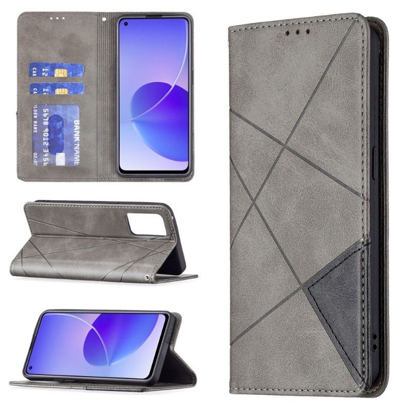 Etui Folio do Oppo Reno 6 5G Classic Skórzane Etui Na Karty W Stylu Célinia