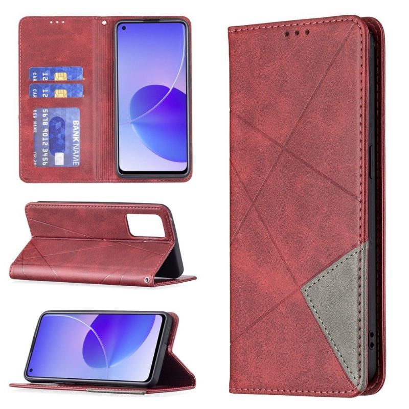 Etui Folio do Oppo Reno 6 5G Classic Skórzane Etui Na Karty W Stylu Célinia