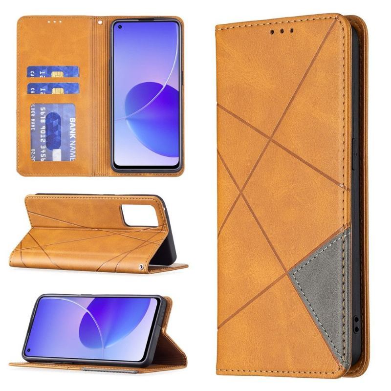 Etui Folio do Oppo Reno 6 5G Classic Skórzane Etui Na Karty W Stylu Célinia