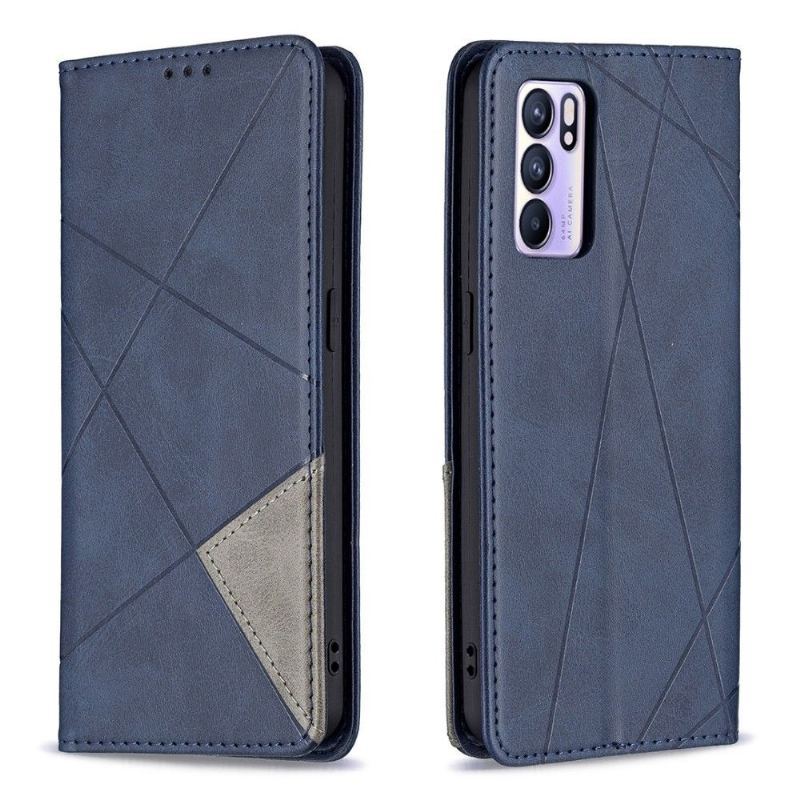 Etui Folio do Oppo Reno 6 5G Classic Skórzane Etui Na Karty W Stylu Célinia