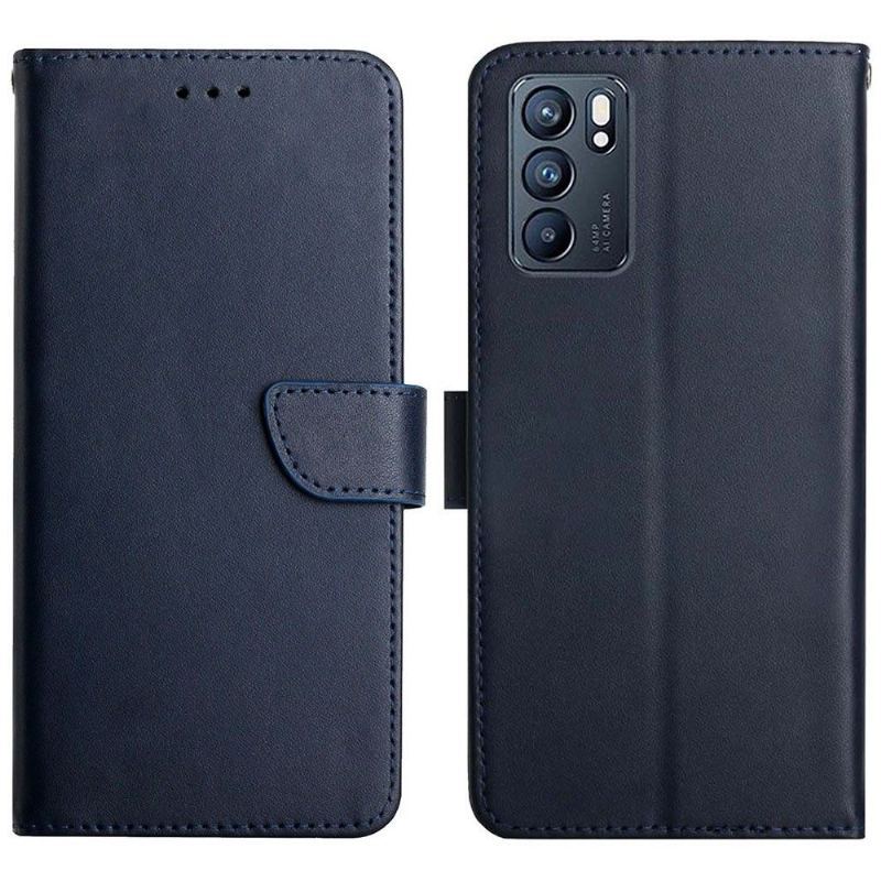 Etui Folio do Oppo Reno 6 5G Gładka Skóra Dotykowa