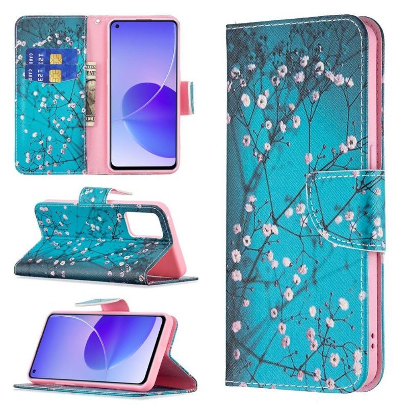 Etui Folio do Oppo Reno 6 5G Kwitnące Gałęzie