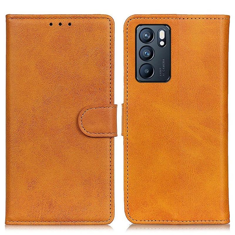 Etui Folio do Oppo Reno 6 5G Marius Efekt Matowej Skóry