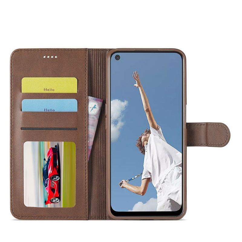 Etui Folio do Oppo Reno 6 5G Skórzany Efekt Lc.imeeke