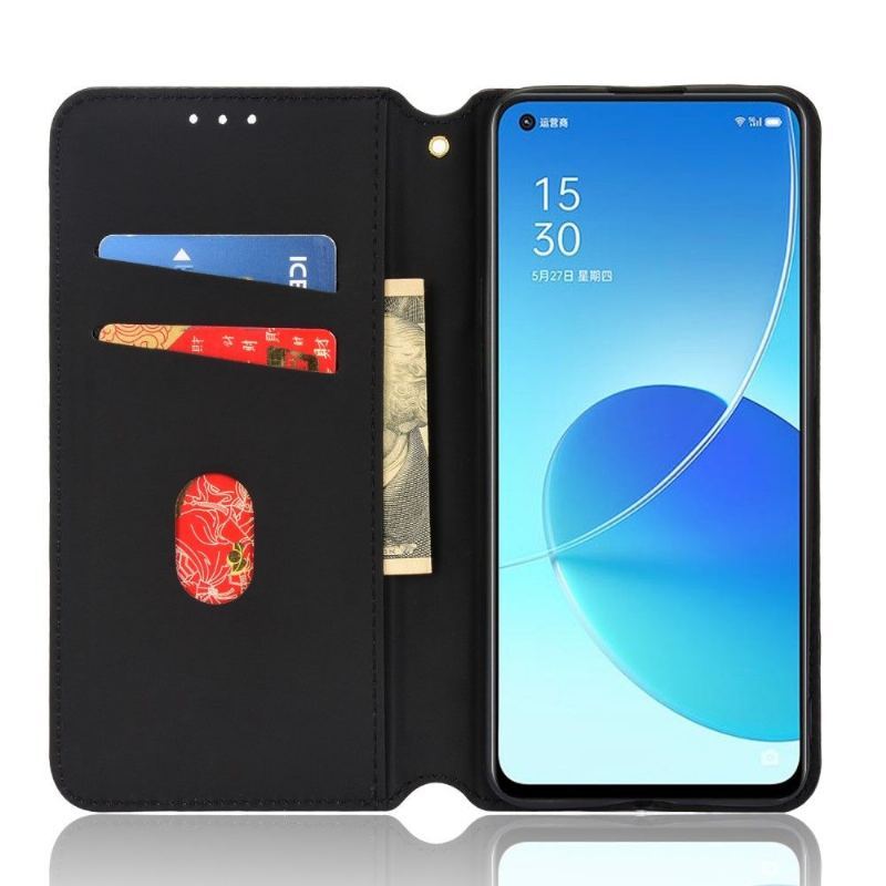 Etui Folio do Oppo Reno 6 5G Skórzany Futerał Geometria Projektu