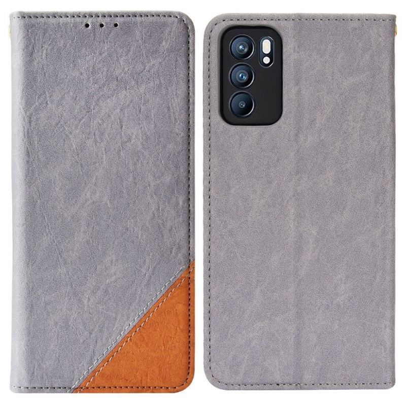 Obudowa Etui Na Telefon do Oppo Reno 6 5G Etui Folio Ze Sztucznej Skóry W Stylu Retro