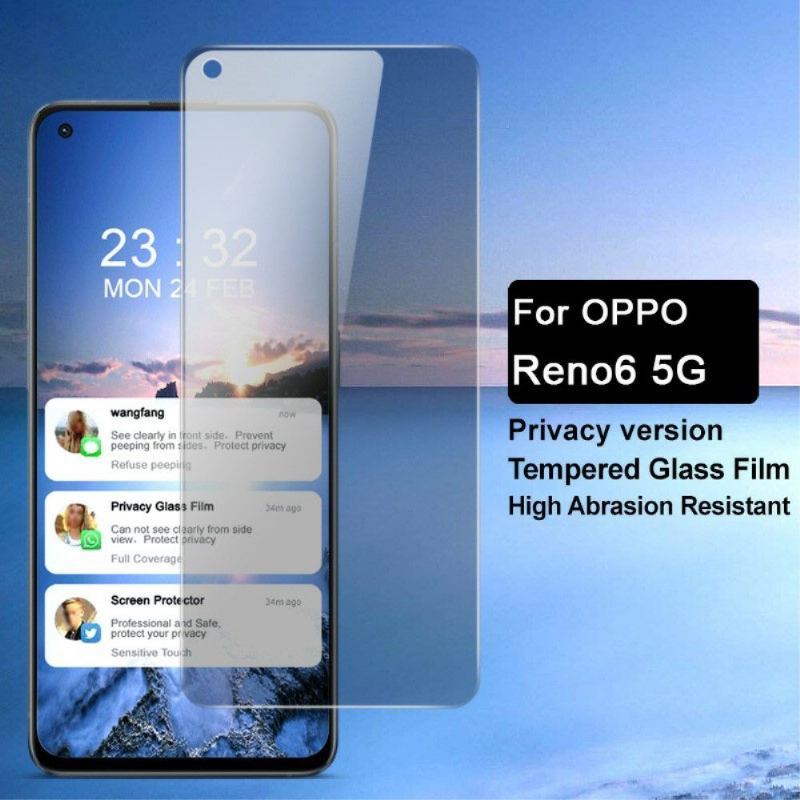 Oppo Reno 6 Screen Protector 5G Szkło Hartowane I Filtr Prywatyzujący