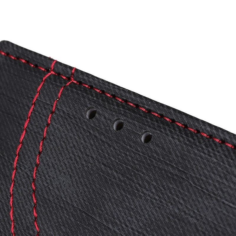 Etui Folio do Xiaomi Redmi Note 8T Tapicerka Z Tkaniny Ze Szwami