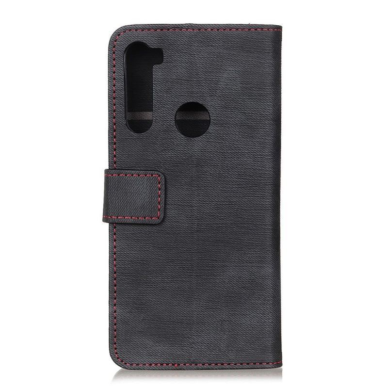 Etui Folio do Xiaomi Redmi Note 8T Tapicerka Z Tkaniny Ze Szwami