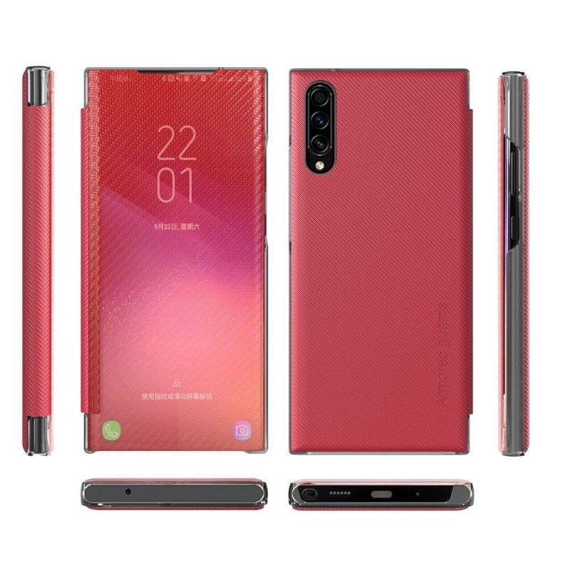 Etui Na Telefon do Samsung Galaxy A50 Etui Folio Włókno Węglowe