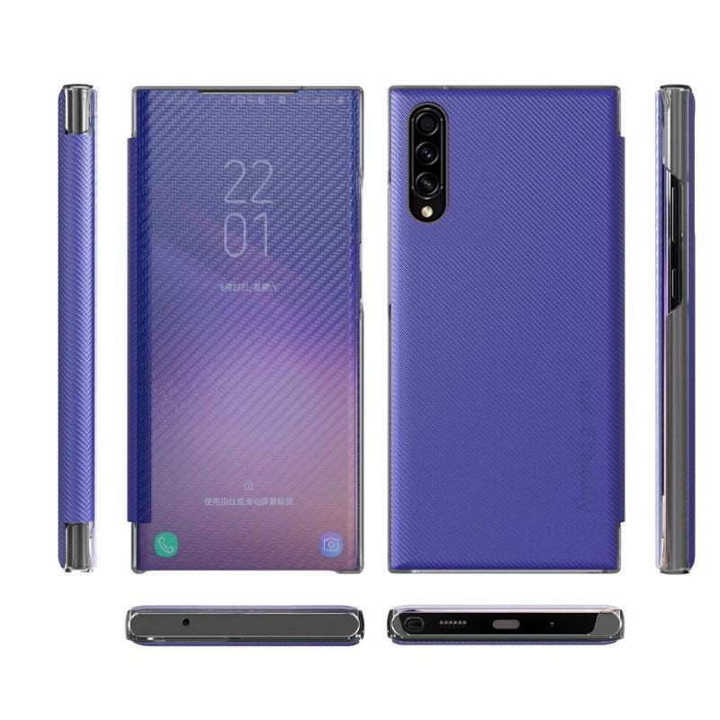 Etui Na Telefon do Samsung Galaxy A50 Etui Folio Włókno Węglowe