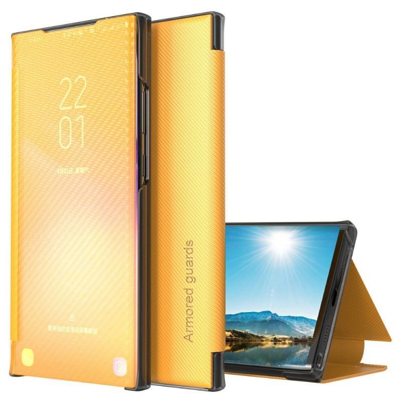 Etui Na Telefon do Samsung Galaxy A50 Etui Folio Włókno Węglowe