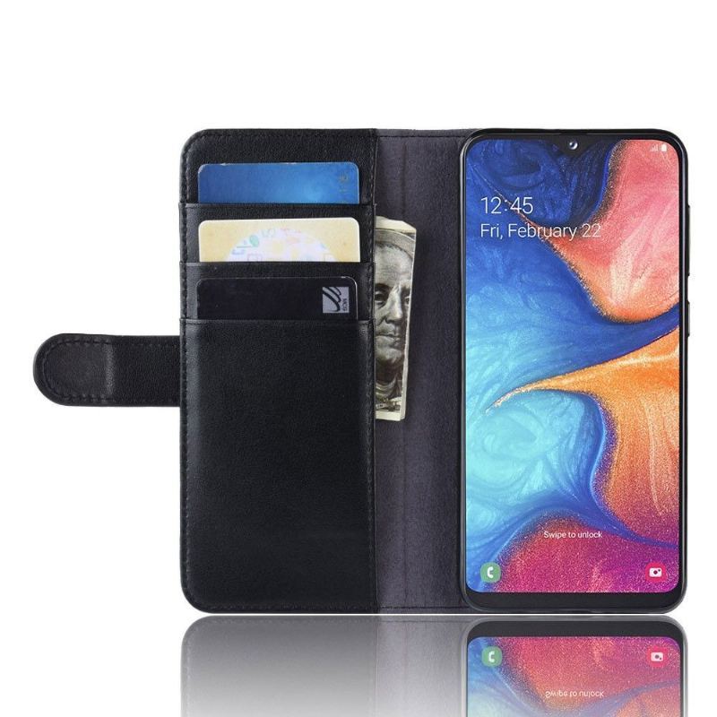 Etui do Samsung Galaxy A20e Portfel Premium Skórzany Portfel - Czarny