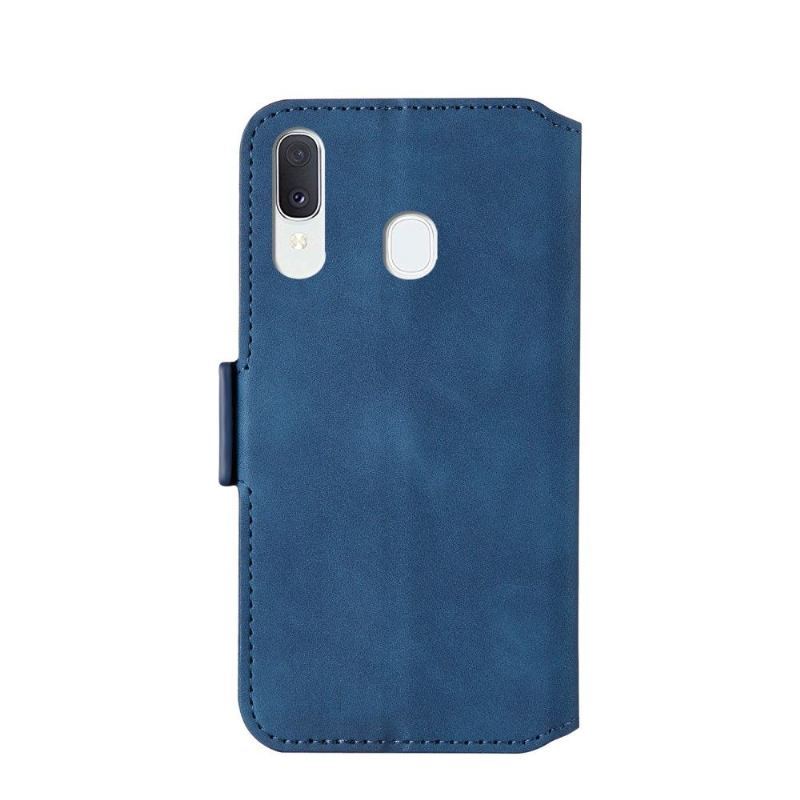 Etui Folio do Samsung Galaxy A20e Obrzeża Retro Skórzany Efekt