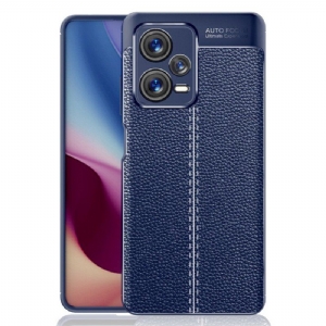 Etui do Xiaomi Redmi Note 12 Pro Plus Efekt Skóry Liczi Z Podwójną Linią