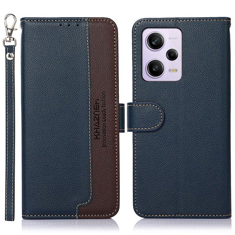 Etui Folio do Xiaomi Redmi Note 12 Pro Plus Rfid Khazneh W Stylu Liczi