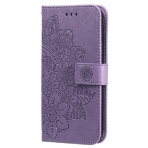 Etui Folio do Xiaomi Redmi Note 12 Pro Plus z Łańcuch Mandala Kwiatowa Na Pasku