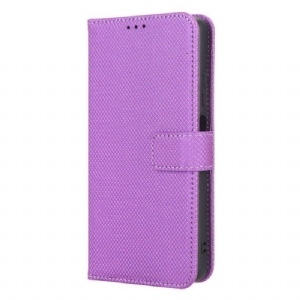 Etui Folio do Xiaomi Redmi Note 12 Pro Plus z Łańcuch Stylowa Sztuczna Skóra Z Paskami