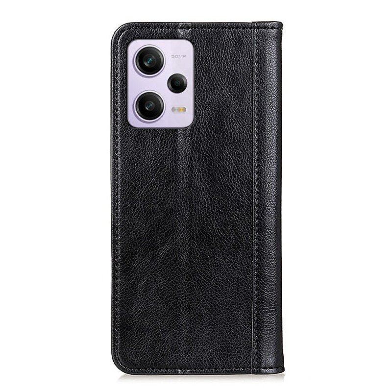 Etui Na Telefon do Xiaomi Redmi Note 12 Pro Plus Etui Folio Dwoina Skóry Liczi