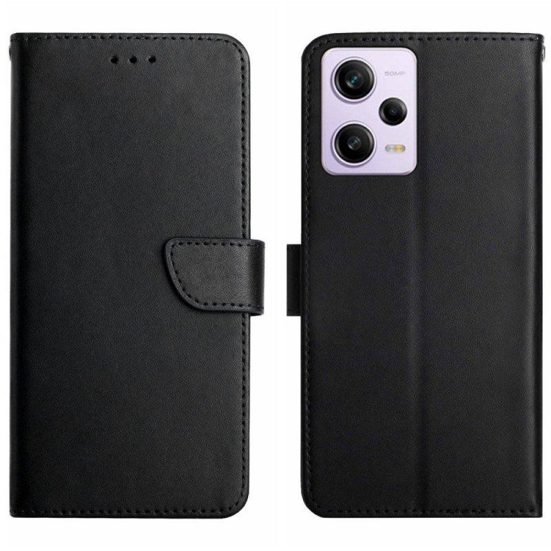 Etui Folio do Poco X5 Pro 5G Prawdziwa Skóra Nappa