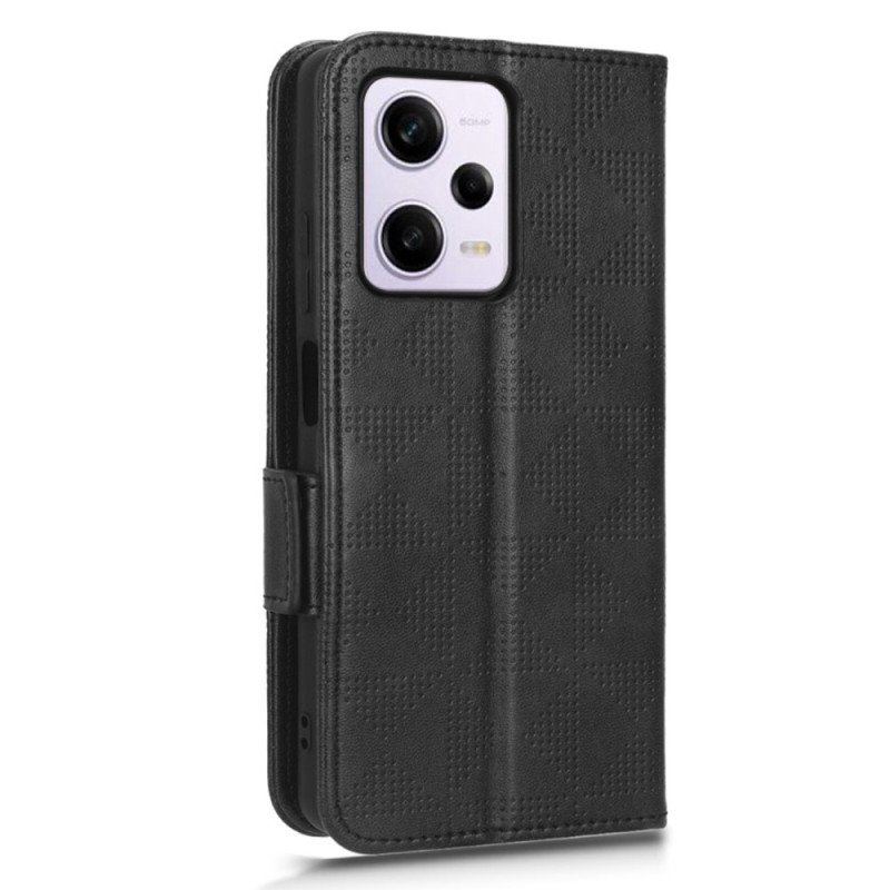 Etui Folio do Poco X5 Pro 5G Trójkąty Ze Smyczą