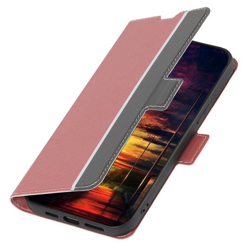 Etui Folio do OnePlus Nord 2T 5G Dwukolorowy Skórzany Styl