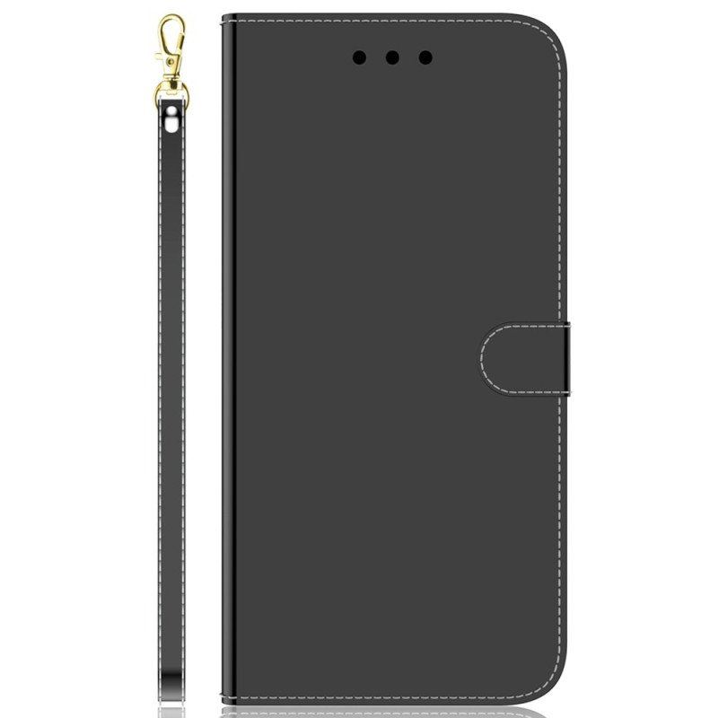 Etui Folio do OnePlus Nord 2T 5G Efekt Lustra Ze Sztucznej Skóry