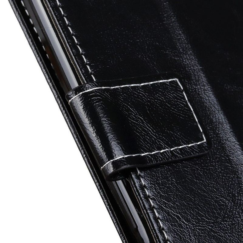 Etui Folio do OnePlus Nord 2T 5G Luksusowe Szwy Z Efektem Skóry