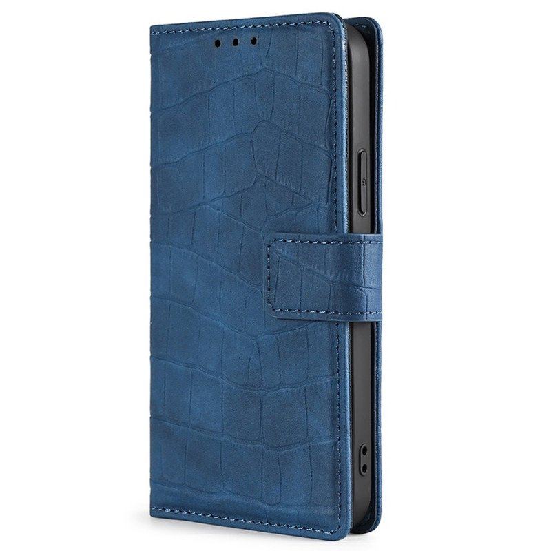 Etui Folio do OnePlus Nord 2T 5G Styl Skóry Krokodyla