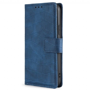 Etui Folio do OnePlus Nord 2T 5G Styl Skóry Krokodyla