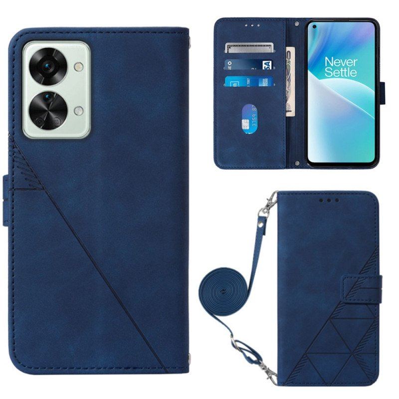 Etui Folio do OnePlus Nord 2T 5G Trójkąty Barkowe