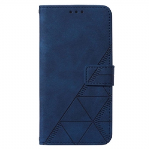 Etui Folio do OnePlus Nord 2T 5G Trójkąty Ze Smyczą