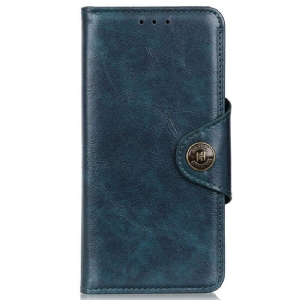 Etui Folio do OnePlus Nord 2T 5G Vintage Guzik Ze Sztucznej Skóry