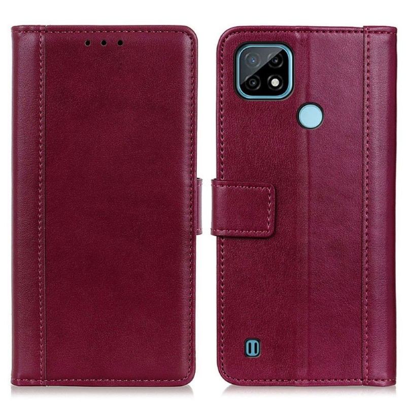 Etui Folio do Realme C21 Skórzany Futerał Cerena Faux Leather Folio