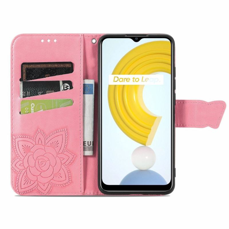 Etui Na Telefon Pokrowce do Realme C21 Biznes Motyl Ulga