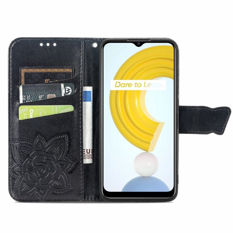 Etui Na Telefon Pokrowce do Realme C21 Biznes Motyl Ulga