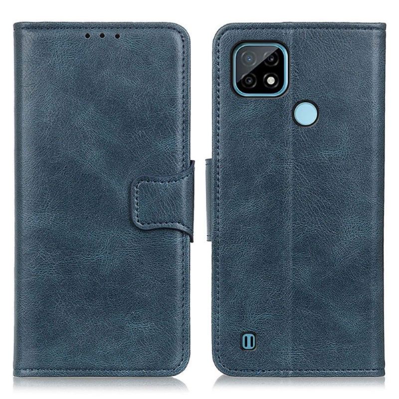 Skórzany Futerał do Realme C21 Etui Folio Faux Leather Folio Stand Funkcja