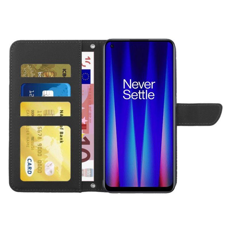 Etui Folio do OnePlus Nord CE 2 Lite 5G Motyle I Pasek Na Ramię