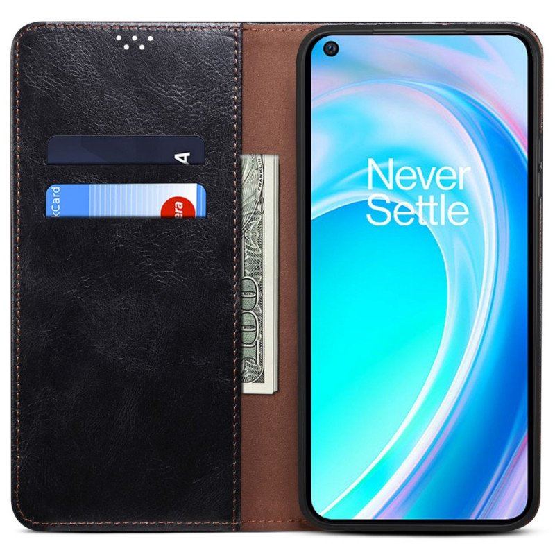 Etui Na Telefon do OnePlus Nord CE 2 Lite 5G Etui Folio Woskowana Sztuczna Skóra