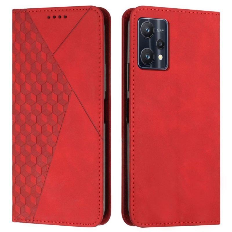 Skórzany Futerał do OnePlus Nord CE 2 Lite 5G Faux Leather Geometry Design