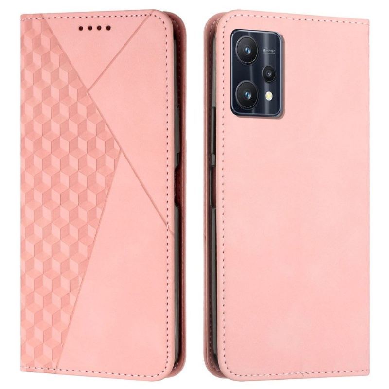 Skórzany Futerał do OnePlus Nord CE 2 Lite 5G Faux Leather Geometry Design