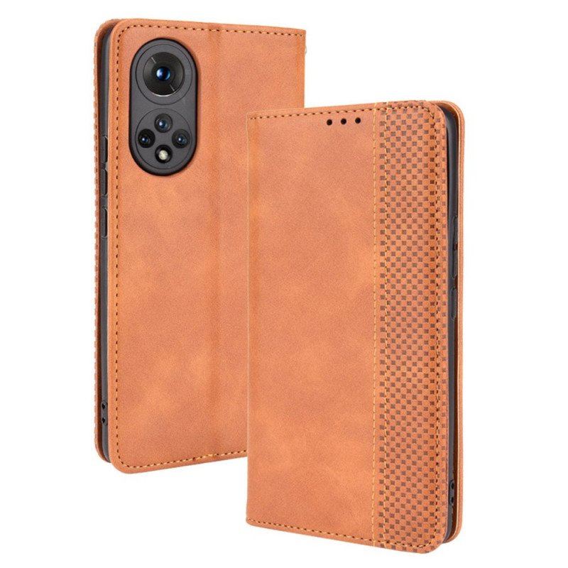 Etui Na Telefon do Honor 50 Etui Folio Stylizowany Efekt Skóry W Stylu Vintage