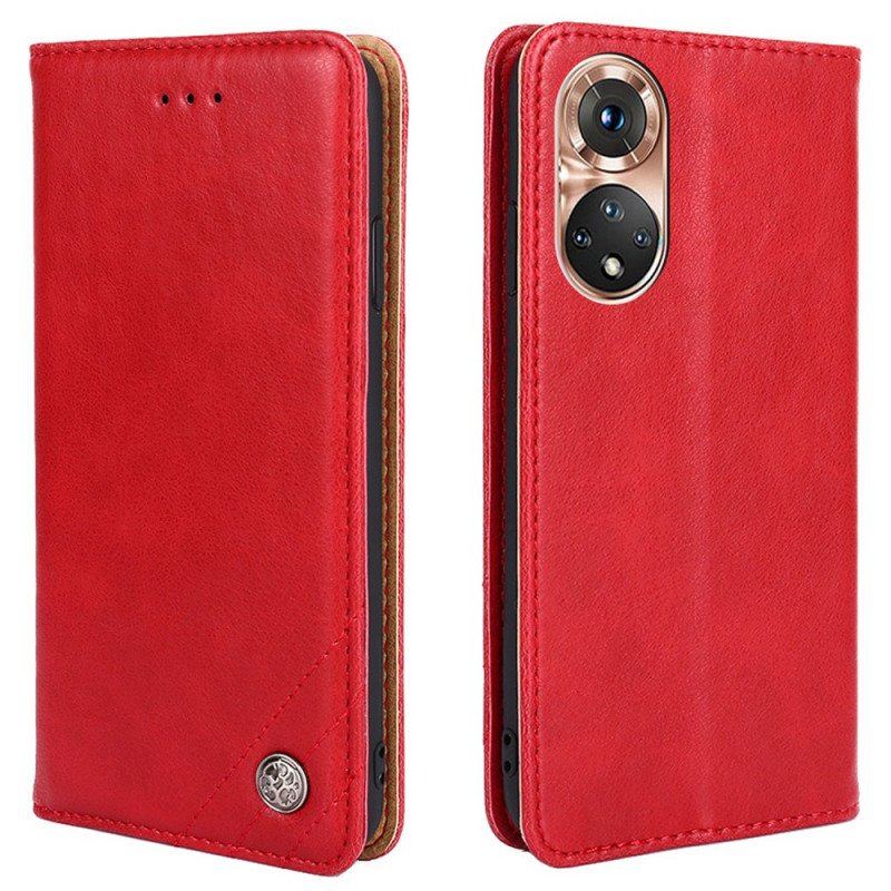 Etui Na Telefon do Honor 50 Etui Folio Stylowy Skórzany Nit