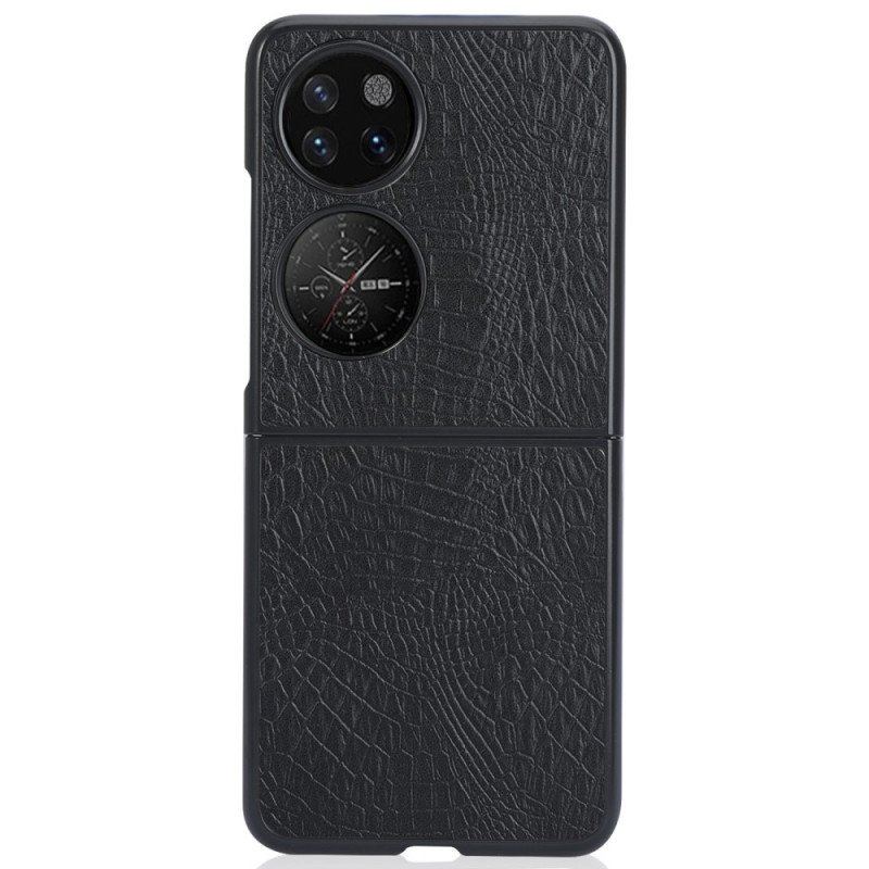 Etui do Huawei P50 Pocket Tekstura Skóry Krokodyla