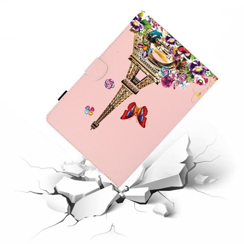 Etui Folio do Samsung Galaxy Tab S6 Lite Wieży Eiffla Wiosna