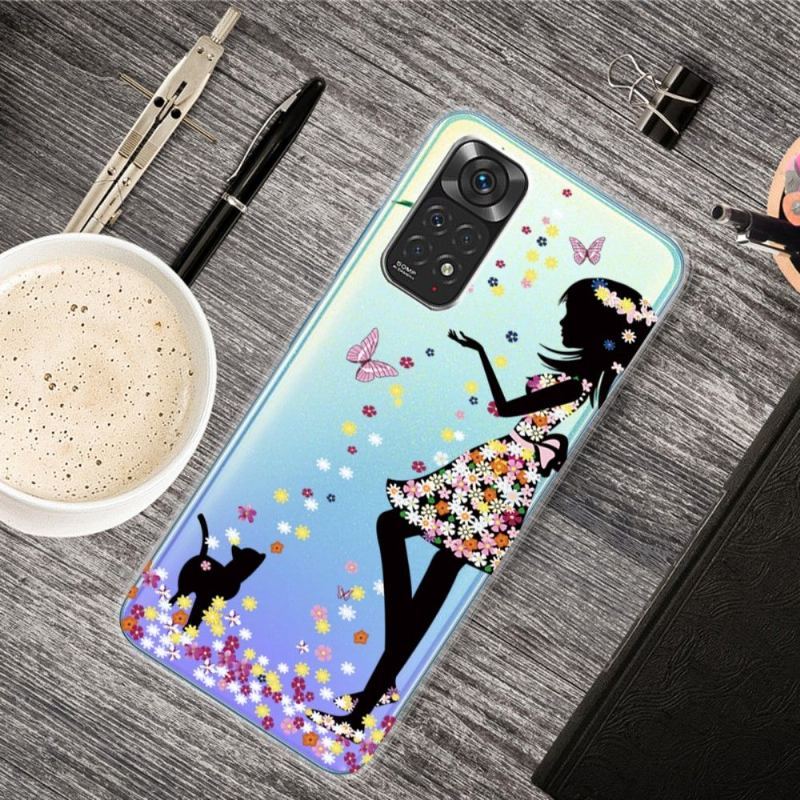 Etui do Xiaomi Redmi Note 11 / Note 11S Biznes Kwiat Dziewczyna