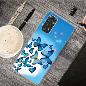 Etui do Xiaomi Redmi Note 11 / Note 11S Niebieskie Motyle