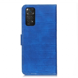 Etui Folio do Xiaomi Redmi Note 11 / Note 11S Classic Croco Look Stitching