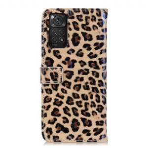 Etui Folio do Xiaomi Redmi Note 11 / Note 11S Faux Leather Leopard Style