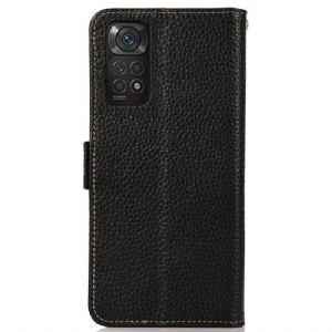 Etui Folio do Xiaomi Redmi Note 11 / Note 11S Khazneh Grained Leather First